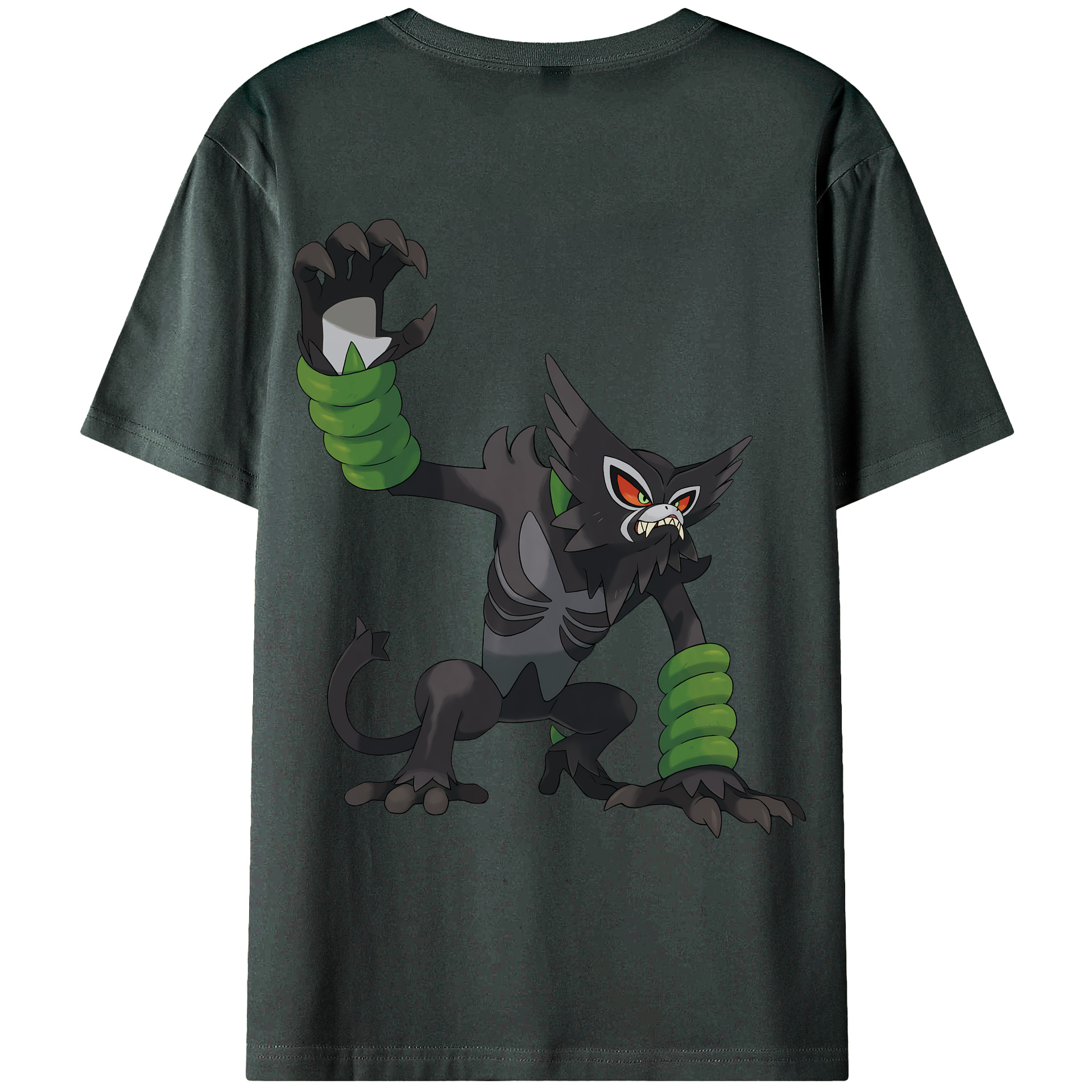 （画像用） ポケットモンスター Pokémon 綿100％ メンズ半袖Tシャツ（バックプリント） 通気性